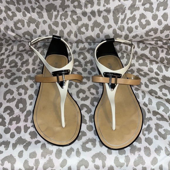 BCBGeneration Black/White Opaque Jelly Sandals - Picture 1 of 6